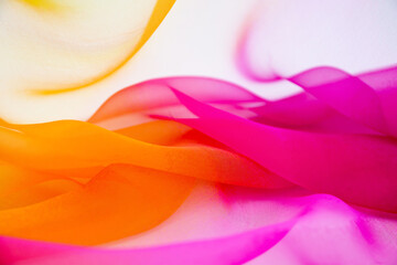 Satin fabric with gentle curves
