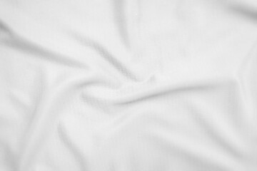 Abstract white fabric texture background. Wavy white cloth.