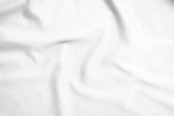 Fototapeta premium Abstract white fabric texture background. Wavy white cloth.