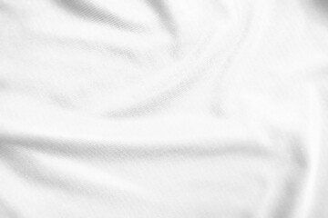 Abstract white fabric texture background. Wavy white cloth.