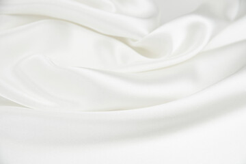 White satin fabric with gentle curves