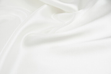 White satin fabric with gentle curves