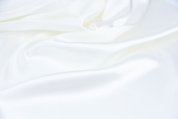 Obraz premium White satin fabric with gentle curves