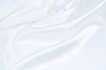 Obraz premium White satin fabric with gentle curves