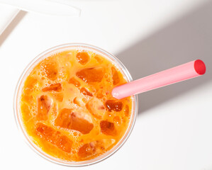 Thai tea with boba balls from Carlsbad Restaurant 