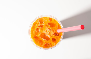 Thai tea with boba balls from Carlsbad Restaurant 