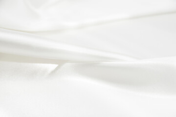 White satin fabric with gentle curves