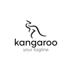 Kangaroo Line Australian Logo Idea
