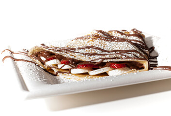 amazing crepe on white background