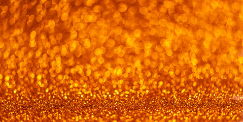 Orange bokeh abstract background. Thanksgiving and halloween classy layout design