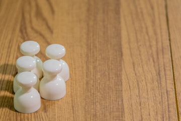 Round white refrigerator magnets