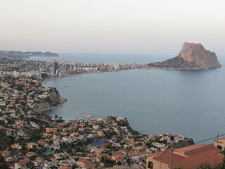 panorama of the sea town Calpe