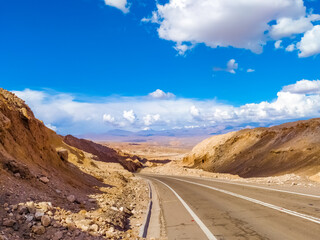 Fantastic uninhabited landscapes of the Atacama Desert in Chile