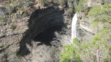 waterfall in the mountains