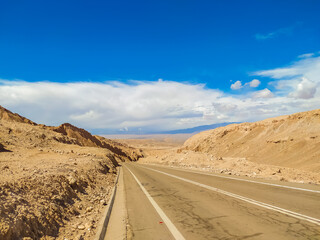 Fantastic uninhabited landscapes of the Atacama Desert in Chile