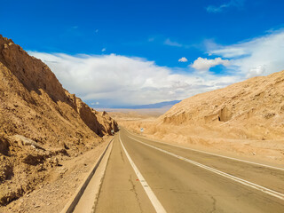 Fantastic uninhabited landscapes of the Atacama Desert in Chile