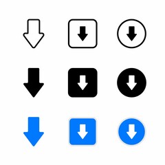 Down Button Icon : Digital Theme, Technology Theme, Infographics and Other Graphic Related Assets.