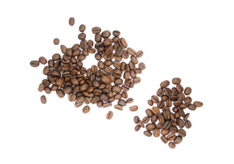 coffee beans isolated on white background