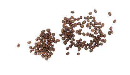 coffee beans isolated on white background