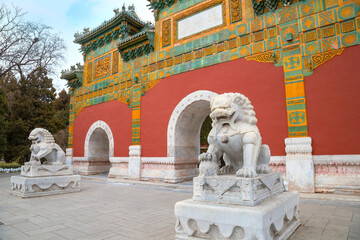 Beijing, China - Jan 11 2020: Heavenly King Temple was a Lama temple in Ming dynasty, opened to...
