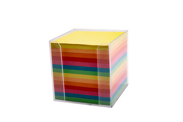 Note Box with colorful Papers