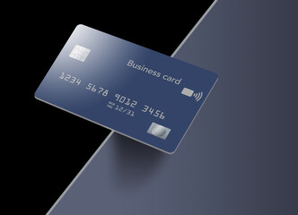 A business credit card balance on the edge in this illustration.