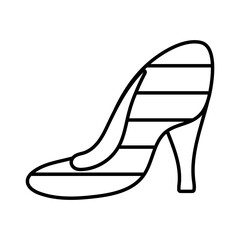 shoe heel line style icon