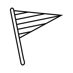 flag with stripes line style icon