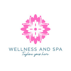 Logo vector logo for beauty Spa and relaxation, Vector female fashion logo template