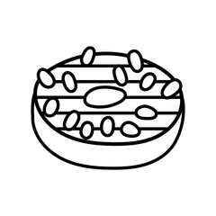 sweet donut line style icon