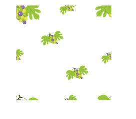 Seamless pattern with Grape as objects can be used for baby clothes, shirt, pillowcases, bed sheets and much more