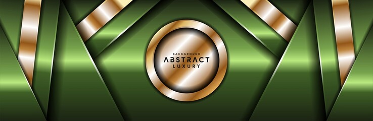 Luxury dark background with green and silver lines