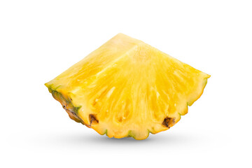 pineapple with slices on white background