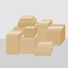 Illustrator vector of a box parcel waiting for deliver