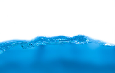 Water droplets moving in waves