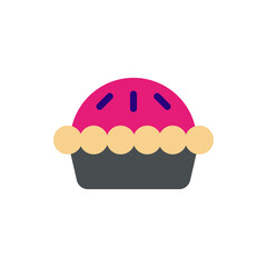pie icon vector illustration flat style. food icon set.
