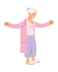 grandmother old woman smiling cartoon