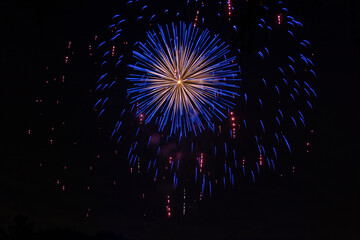 fireworks in the night sky