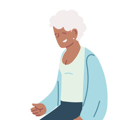grandmother old woman smiling cartoon