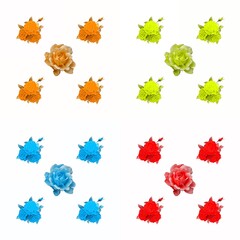 set of autumn leaves