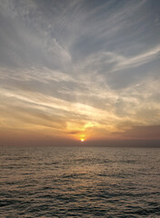 Most amazing sunset in koh phi phi island thailand.