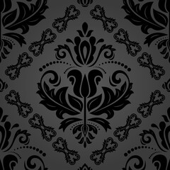 Orient vector classic pattern. Seamless abstract background with black vintage elements. Orient background. Ornament for wallpaper and packaging