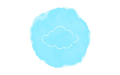 アナログ手書き風のゆるいタッチのアイコン：曇り