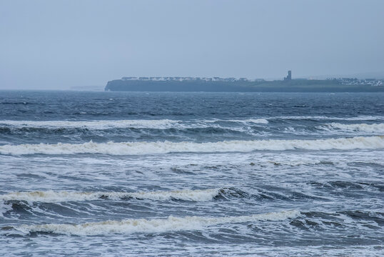 Lahinch Beach in the city of County Clare in Ireland. Photographed in 2011.