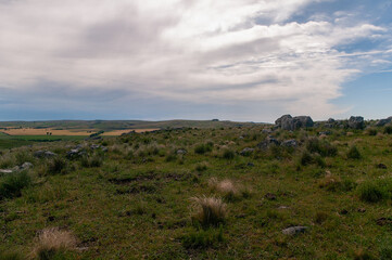 Desert landscape in the Andean mountains.