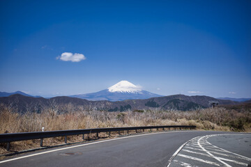 箱根 大涌谷から見た富士山