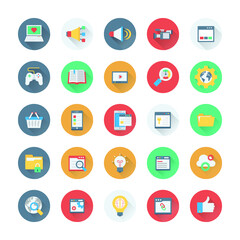 Digital Marketing Colored Vector Icons 2
