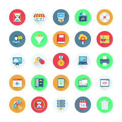 Digital Marketing Colored Vector Icons 14