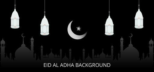 Eid Al Adha Mubarak background for the celebration of Muslim community festival