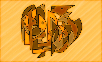 creative abstract style design for window and door decoration